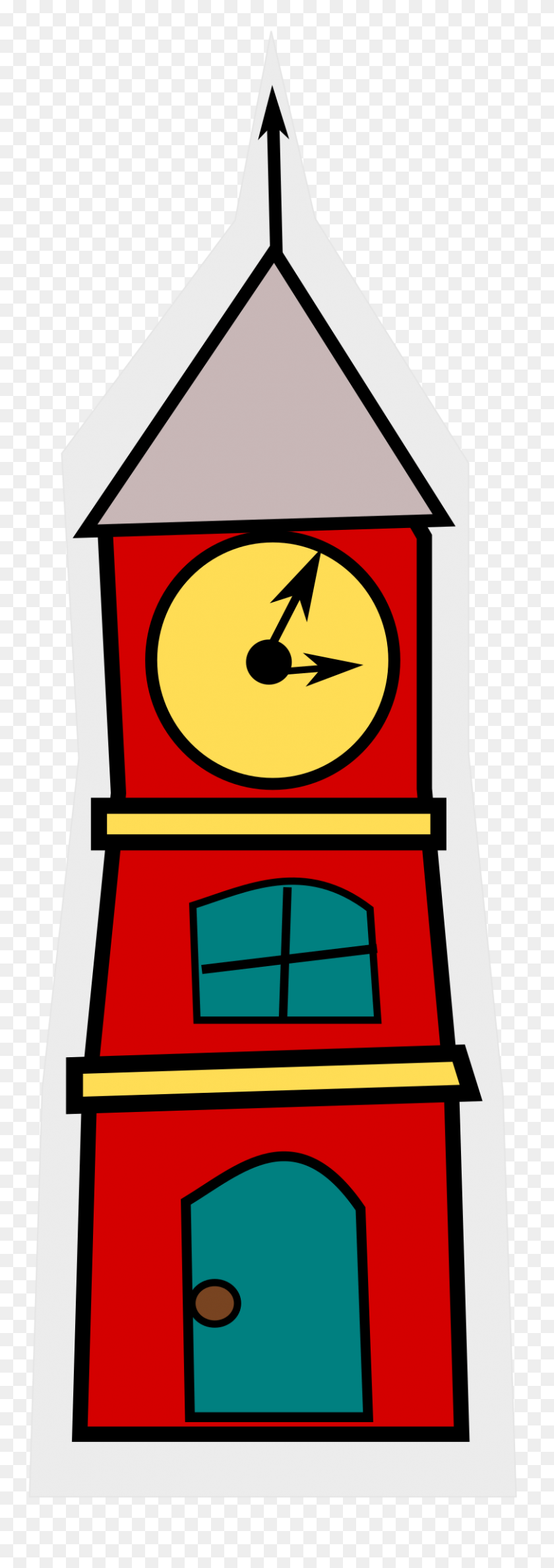 808x2400 Town Hall Tower Clip Art - Town Hall Clipart