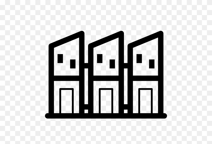 512x512 Townhouse, City, Building Icon With Png And Vector Format For Free - Townhouse Clipart