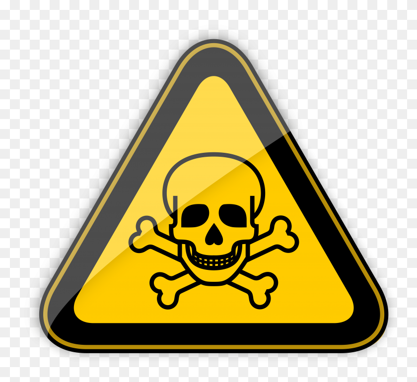 5000x4552 Toxic Warning Sign Png Clipart - Toxic Clipart