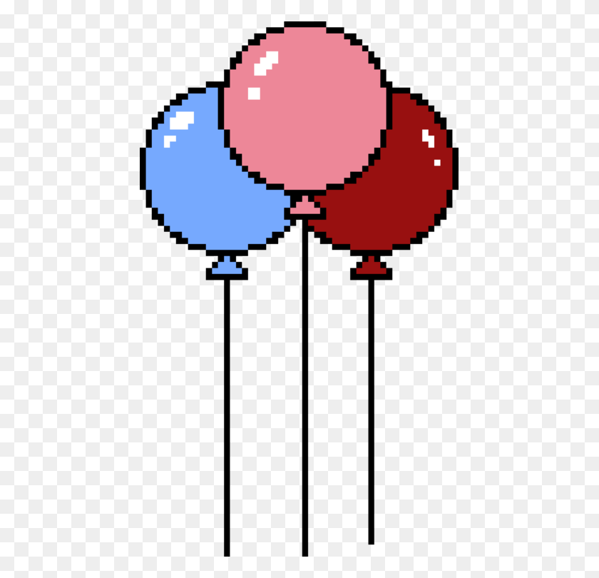 447x750 Toy Balloon Pixel Art Birthday Speech Balloon - Water Balloon Fight Clipart