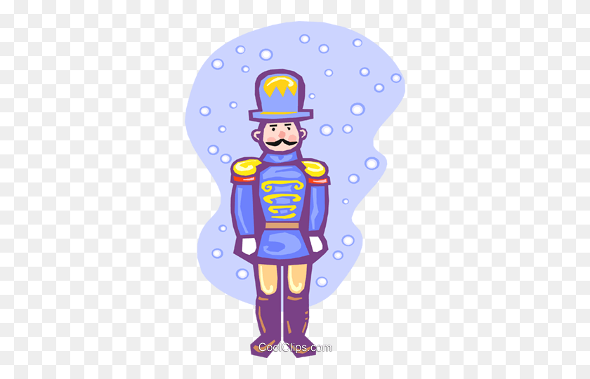 Toy Soldier In Snow Royalty Free Vector Clip Art Illustration - Snow Clipart Free