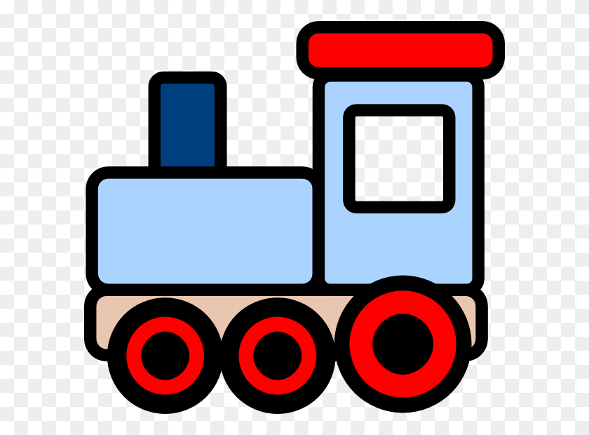 600x560 Toy Train Cartoon - Ekg Clipart