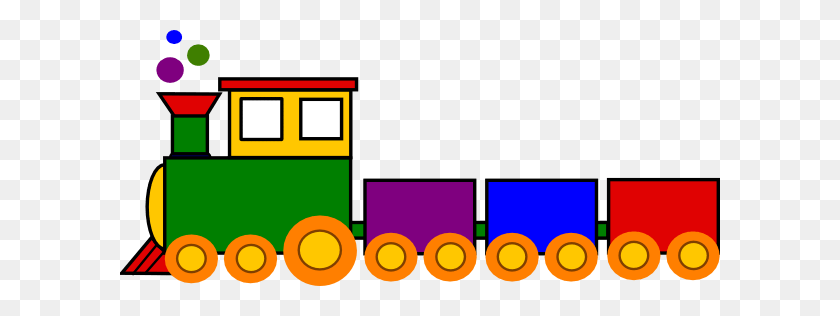 600x256 Toy Train Cliparts - Train On Tracks Clipart