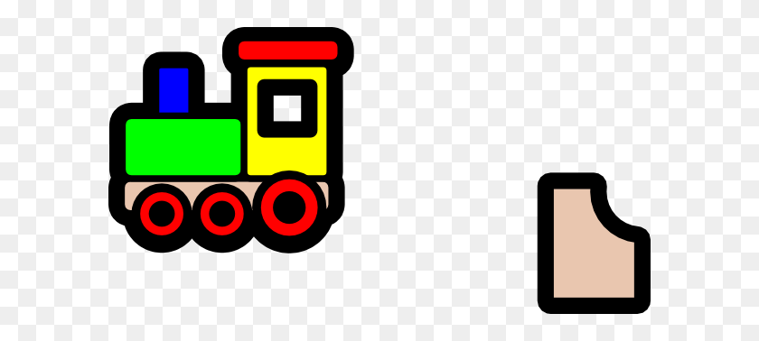 600x318 Toy Tran Clip Art - Train On Tracks Clipart