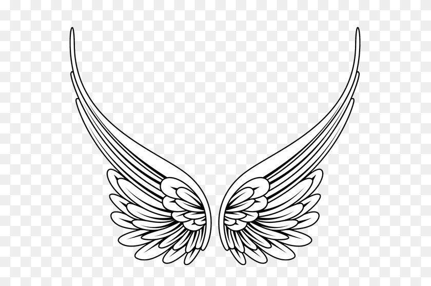 600x497 Отслеживаемые Крылья Бабочки Племенные Крылья Ангела Высокого Качества - Крылья Png
