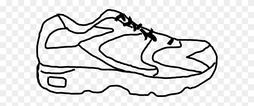600x292 Track Clip Art Track Shoe With Wings Free - Крылья Клипарт Черно-Белый