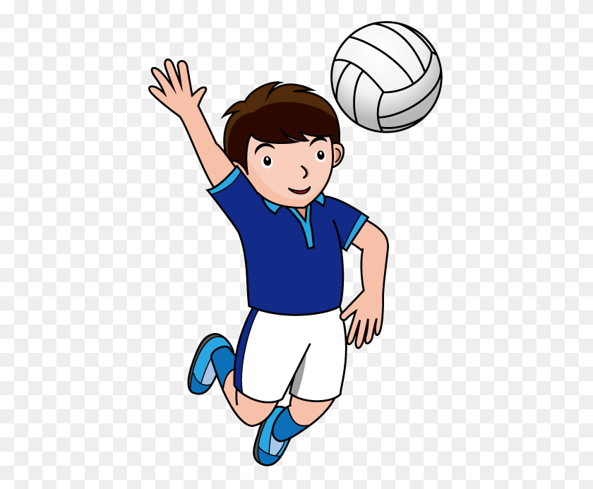 Volleyball Spiking Clipart.