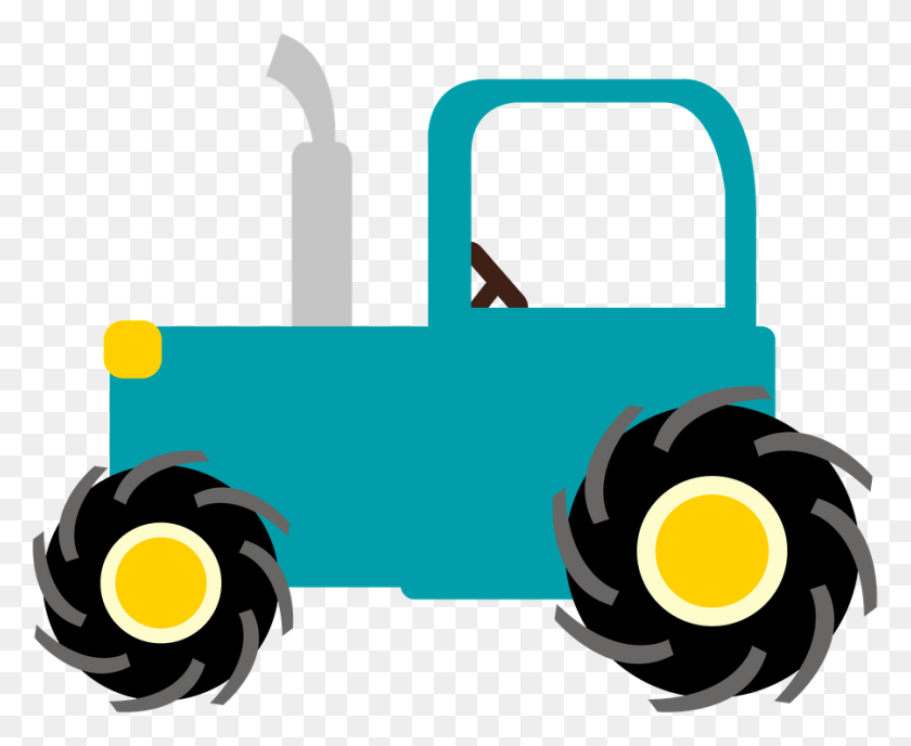 900x725 Tractor - Tractor Clipart Black And White