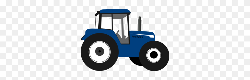 298x210 Tractor Blue Clip Art - Antique Tractor Clipart