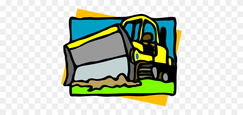 416x340 Tractor Caterpillar Inc John Deere Excavator Bulldozer Free - Farmland Clipart