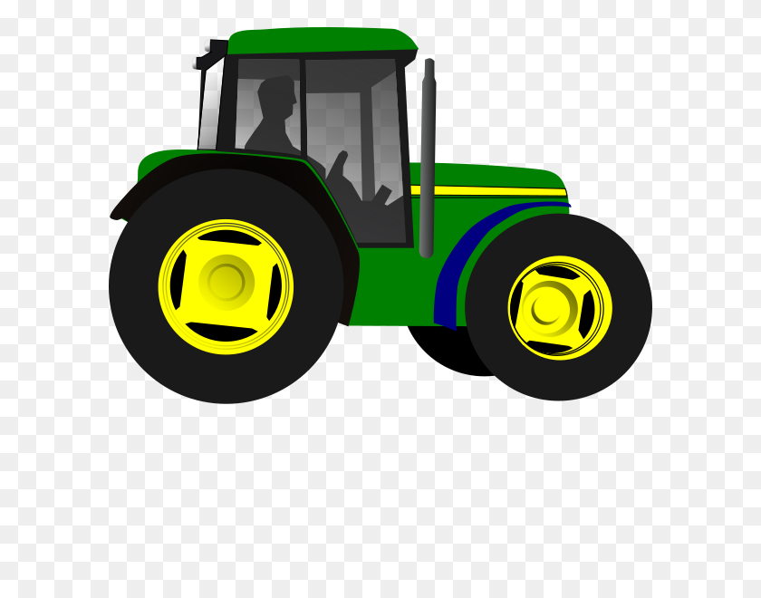 600x600 Tractor Clip Art Free - Blue Tractor Clipart