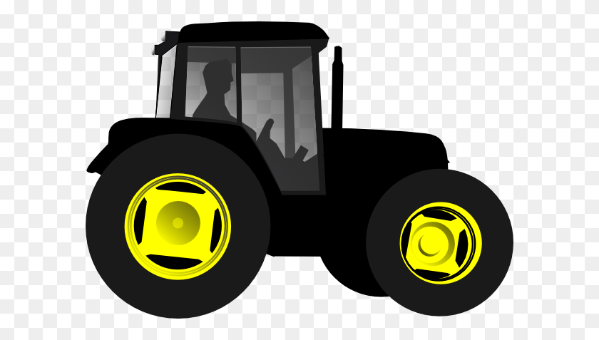 600x417 Tractor Clipart Black And White - Tractor Trailer Clip Art