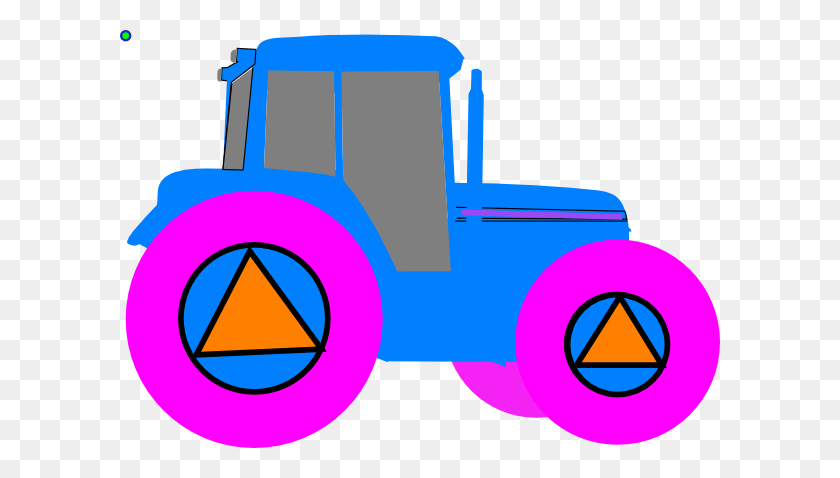 600x418 Tractor Clipart Blue Tractor - Tractor Clipart
