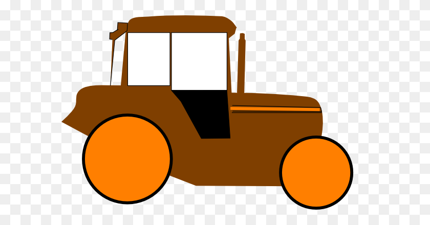 600x380 Tractor Empty Cab Clip Art - Old Tractor Clipart