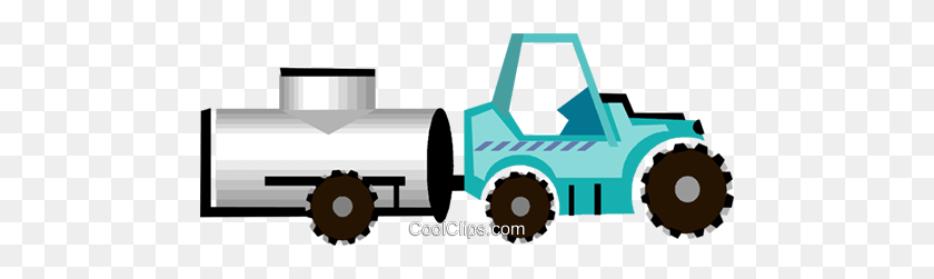 480x191 Tractor, Farm Equipment, Wine Industry Royalty Free Vector Clip - Tractor Trailer Clip Art