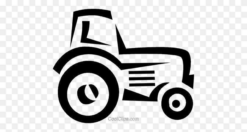 480x389 Tractor Royalty Free Vector Clip Art Illustration - Tractor Clipart Black And White