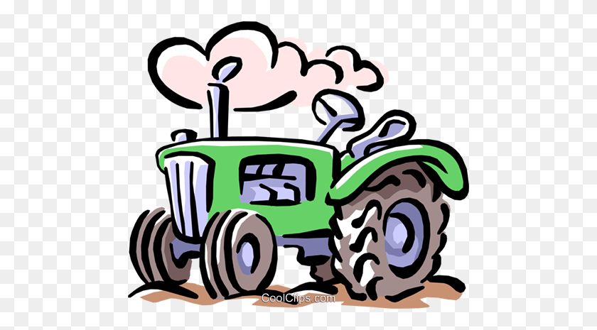 480x405 Tractor Royalty Free Vector Clip Art Illustration - Tractor Clipart Free
