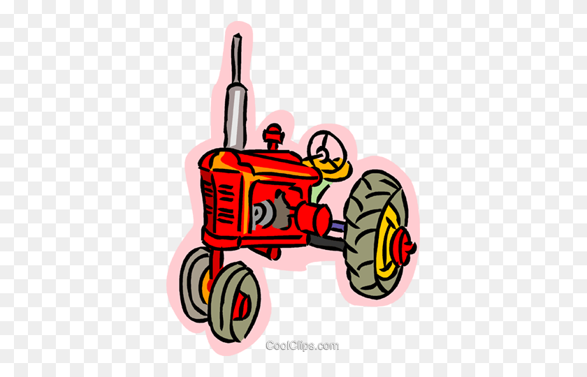 363x480 Tractor Royalty Free Vector Clip Art Illustration - Tractor Clipart Free