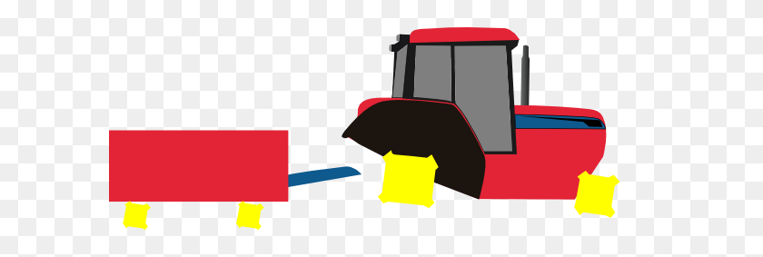 600x223 Tractor Trailer Red Clip Art - Red Tractor Clipart