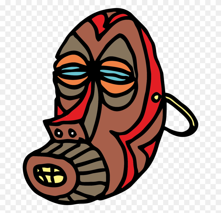 668x750 Máscaras Africanas Tradicionales Arte Africano - Máscara De Mascarada Clipart Gratis