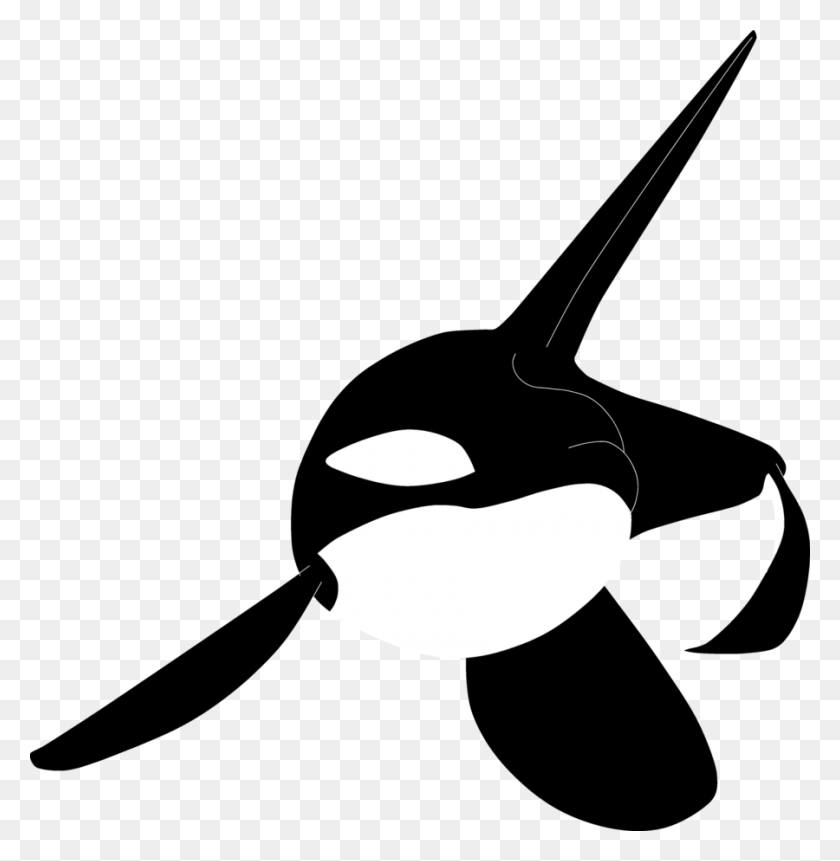 900x925 Традиционный Художественный Дизайн Orca - Клипарт Orca Whale