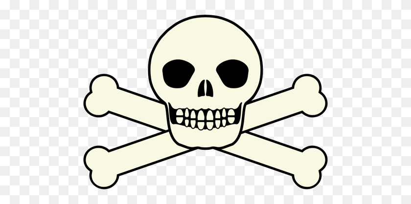 500x358 Traditional Pirates Flag Skull Vector Clip Art - Booty Clipart