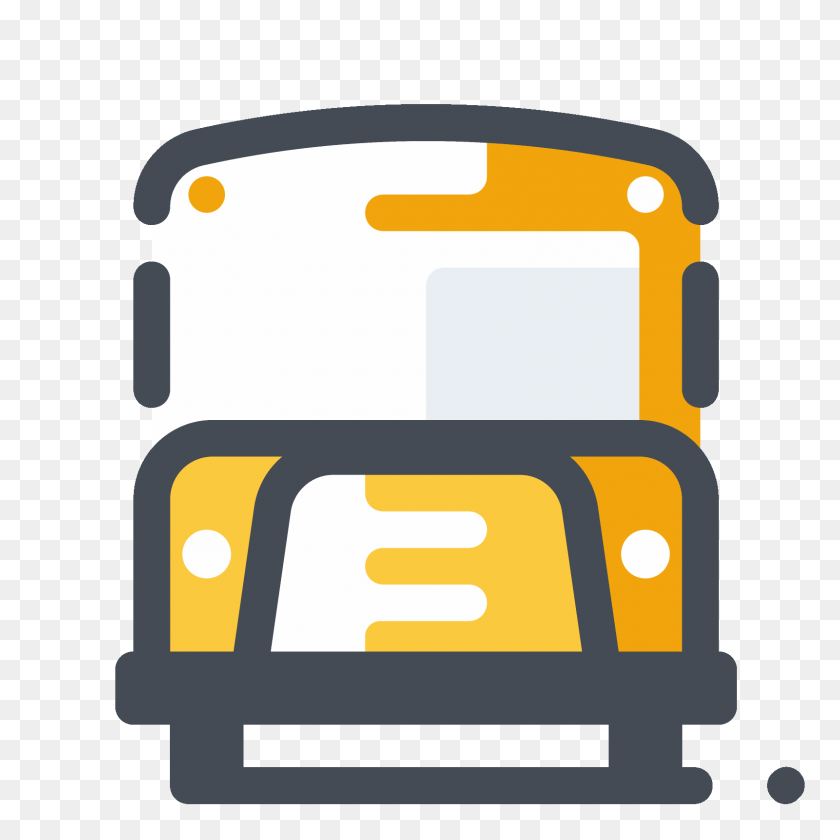 1600x1600 Icono De Autobús Escolar Tradicional - Autobús Escolar Png