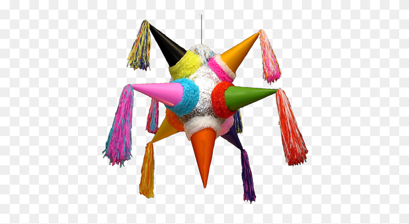 450x401 Traditional Star Papier Mache Used In Christmas - Pinata PNG