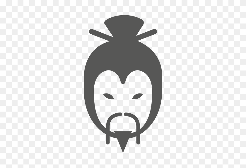 512x512 Traditoinal Japanese Face Silhouette - Face Silhouette PNG