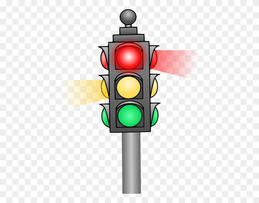 444x599 Traffic Light Clip Art - Yellow Light Clipart