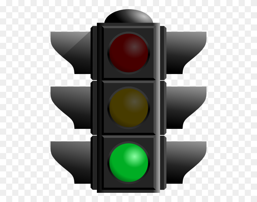 510x600 Traffic Light Green Clip Art - Stoplight Clipart