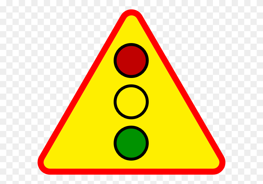 600x530 Traffic Light Sign Clip Art Free Vector - Traffic Cone Clipart