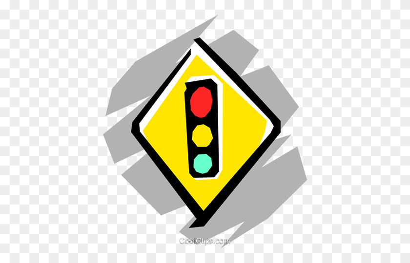 418x480 Traffic Light Sign Royalty Free Vector Clip Art Illustration - Traffic Light Clipart