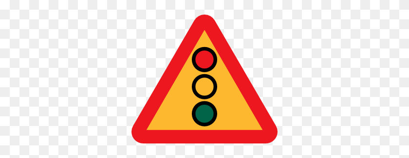 300x266 Traffic Lights Ahead Sign Clip Art - Robot Clipart PNG