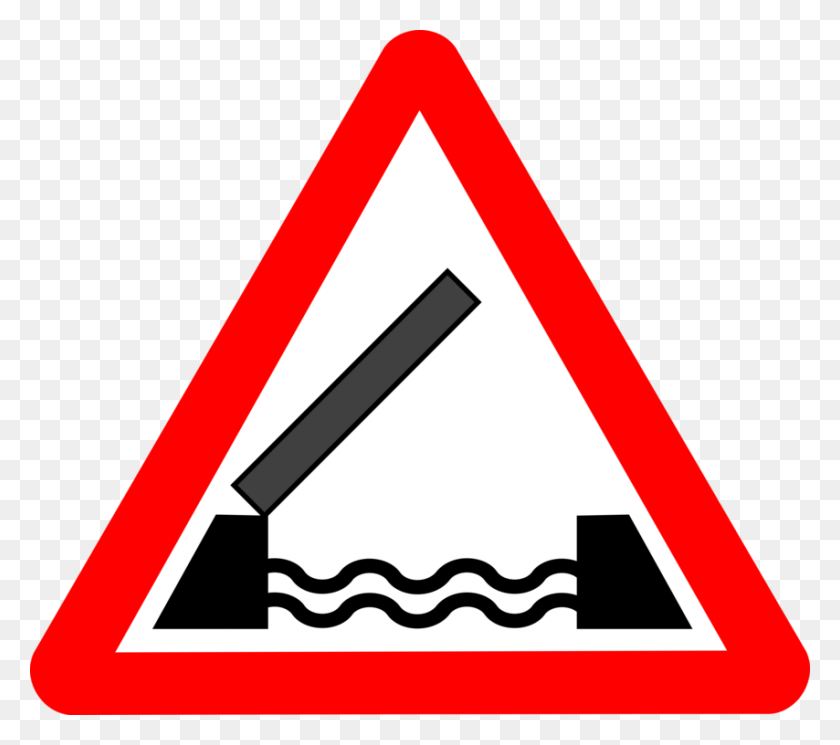 854x750 Traffic Sign Drawbridge Road Warning Sign - Warning Sign Clipart