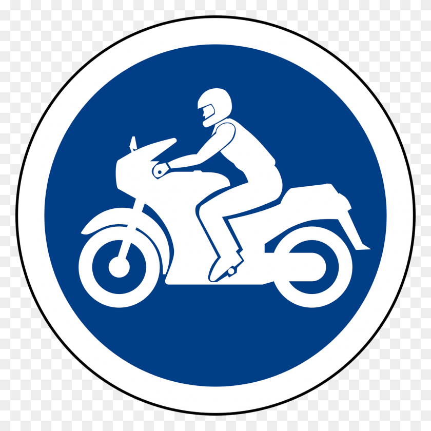 1280x1280 Дорожный Знак, Мотоцикл Переулок, Мотоцикл, Путешествие, Таиланд - Клипарт Колеса Мотоцикла