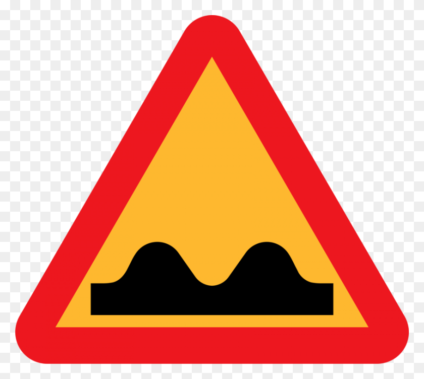 845x750 Traffic Sign Speed Bump Car Warning Sign Speed Limit Free - Priority Clipart