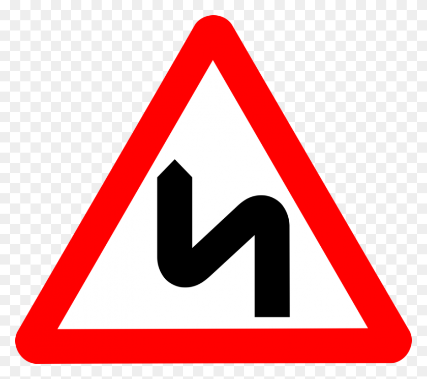 854x750 Traffic Sign Warning Sign Road Signs In The United Kingdom Free - Zigzag Clipart