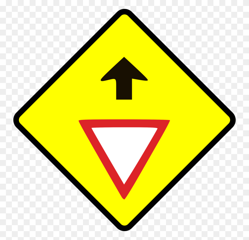750x750 Traffic Sign Yield Sign One Way Traffic Warning Sign Free - Yield Sign Clip Art