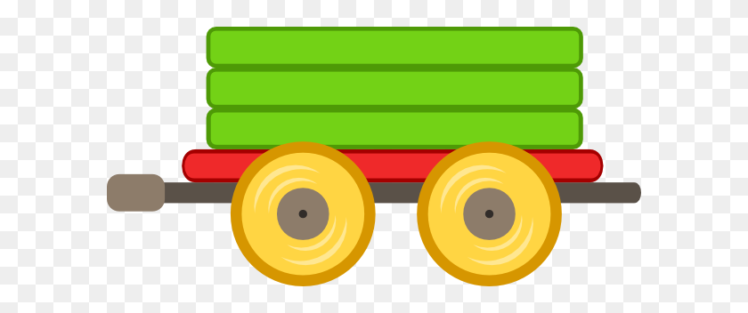 600x292 Train Car Green Clip Art - Train Car Clipart