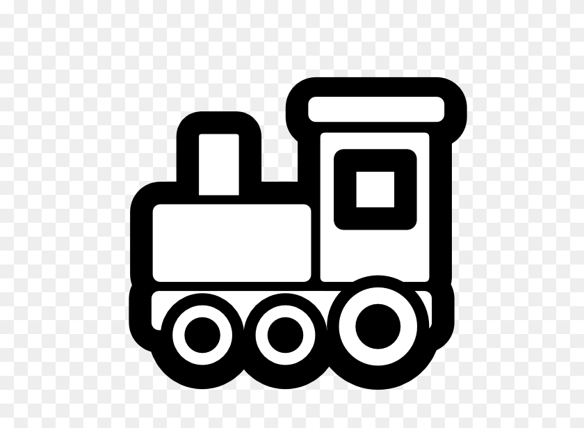 555x555 Поезд Клипарт Черно-Белые Картинки - Тракторный Клипарт Черный И Белый