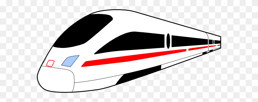 600x272 Train Clipart Transparent Background - Speed Boat Clipart Black And White