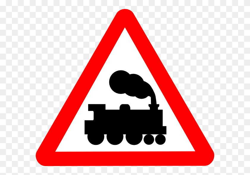 600x527 Train Road Signs Clip Art - Railroad Crossing Clipart