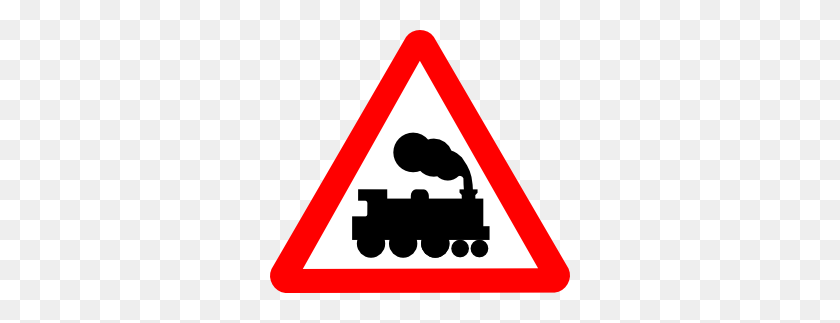 300x263 Поезд Дорожные Знаки Картинки - Железнодорожный Клипарт