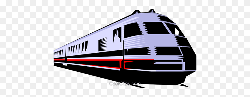 480x266 Train Royalty Free Vector Clip Art Illustration - Railroad Tracks Clipart