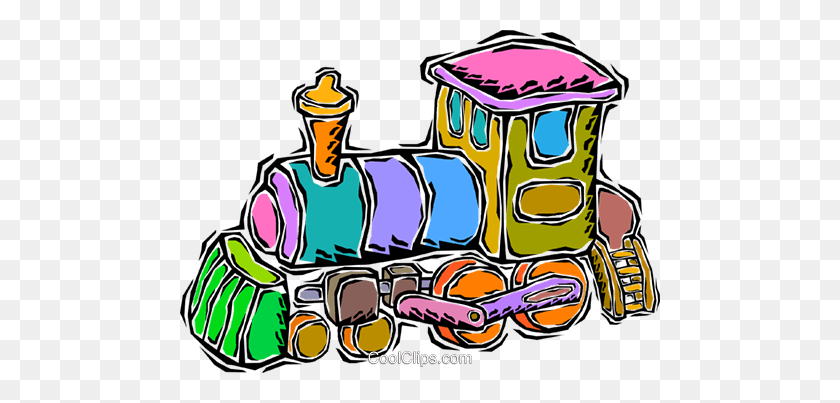 480x343 Train, Toy Train Royalty Free Vector Clip Art Illustration - Toy Train Clipart