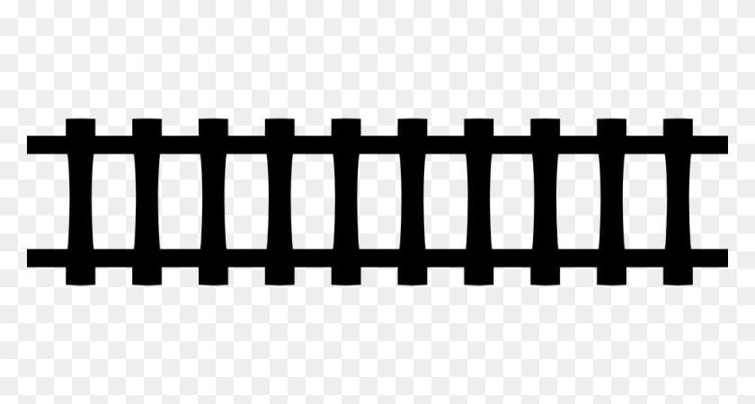 960x480 Железнодорожные Пути Клипарт Рельсы Железнодорожные Пути Бесплатная Векторная Графика - Track Clip Art