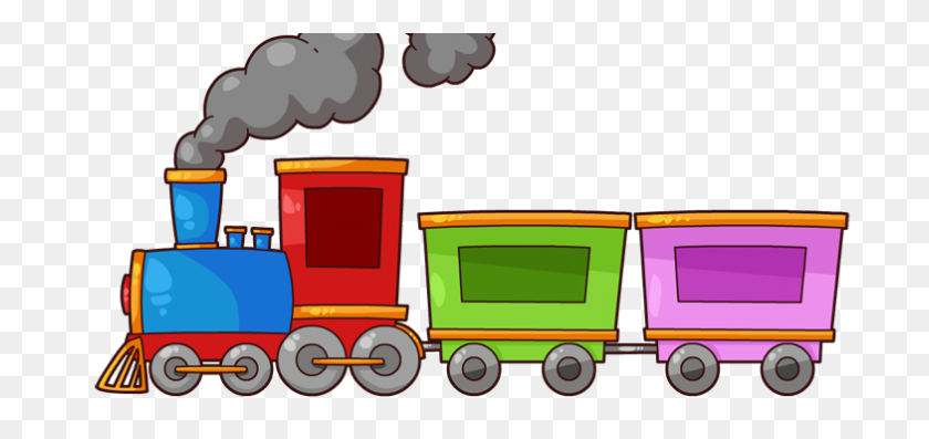 784x339 Trains For Kids Group With Items - Kids Pajamas Clipart