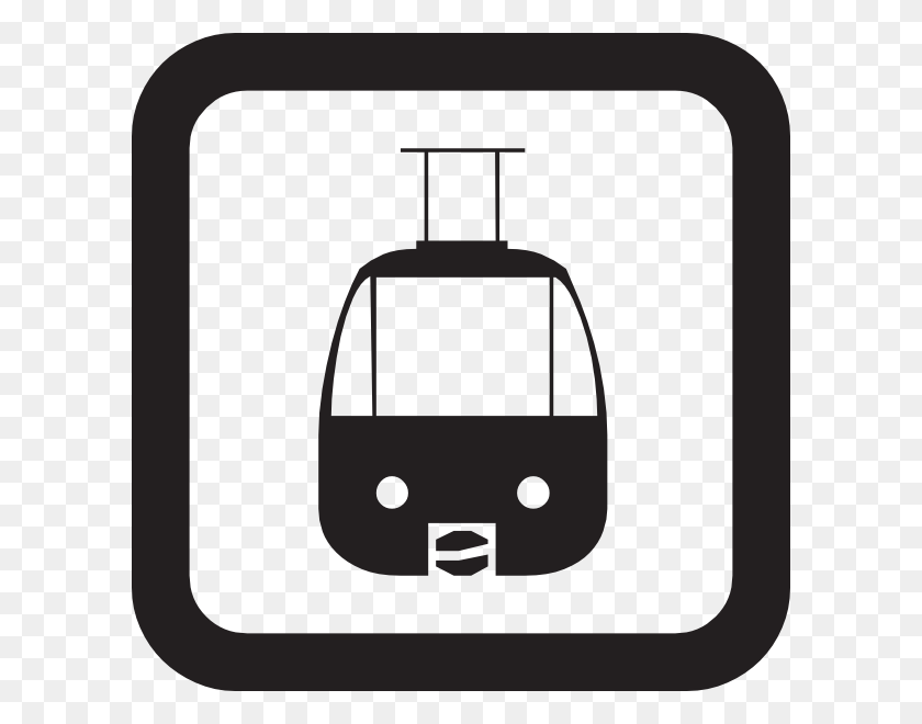 600x600 Tram Sign Clip Art - Cable Car Clipart