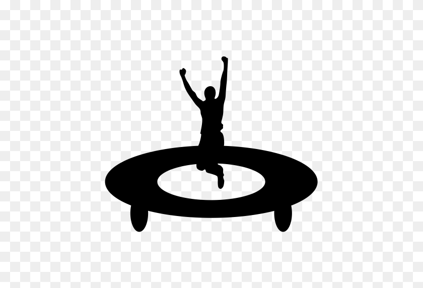 512x512 Trampoline Bush Icon With Png And Vector Format For Free - Trampoline Clipart Black And White
